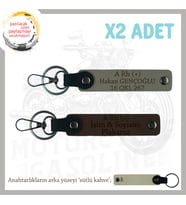 Yol Tutkunlarına, İsim Plaka ve A Rh (+) Kan Grubu, Kişiselleşmiş x2 Anahtarlık, Kül Gri-K Kahve-SK