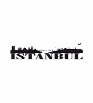 İstanbul Duvar Sticker Siyah 21x5 cm