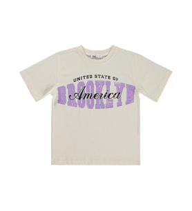 Civil Boys Brooklyn Baskılı 6-9 Yaş Tişört - Ekru