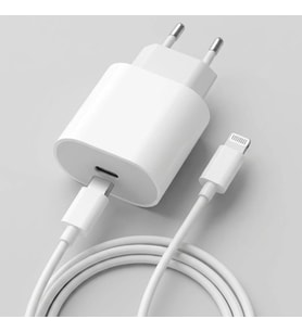 20W Hızlı Şarj Adaptörü USB-C to Lightning Kablolu – PD Destekli Süper Hızlı Şarj Cihazı (5343)