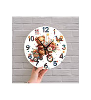 bilge Tasarım Çocuk Odası Duvar Saati 30 x 30 CM (Çok Renkli)