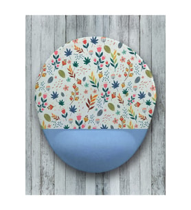 Minik Çiçekli Oval Bilek Destekli Mouse Pad