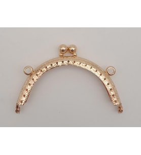 Angel Çanta Aksesuar 8.5 cm Oval Cüzdan Klipsi Cüzdan Bursu Light Gold Renk