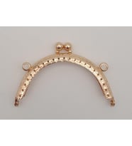 Angel Çanta Aksesuar 8.5 cm Oval Cüzdan Klipsi Cüzdan Bursu Light Gold Renk