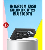 Bt22 Motosiklet Kask İçi Bluetooth Kulaklık İnterkom Destekli
