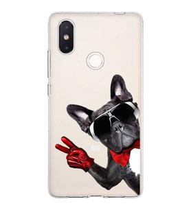 PrintiFy Xiaomi Mi 8 SE ile Uyumlu 1mm Slim Fit Köpek 2 050e Baskılı Şeffaf  Kılıf