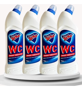 Birka WC Tuvalet ve Pisuvar Temizleyici 4 Adet x 750 ml - Güçlü Pas ve Kireç Çözücü