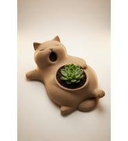 MYCRAFT3D Sevimli Kedi Saksı  Dekoratif Kedi Figürlü Çiçeklik  Masa Üstü Dekoratif Saksı  Mini Doğal Yaşam Alanı