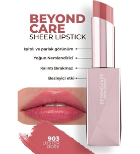 Beyond Care Sheer Lipstick 903 - Luster Rose - Yoğun Nemlendirici Besleyici Etki - Parlak Ruj