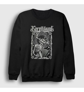 Presmono Unisex Siyah Accordion Korpiklaani Sweatshirt 393569tt