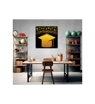 Mezuniyet Hatırası Gold Temalı Fotoğraf Panosu Branda 100x100