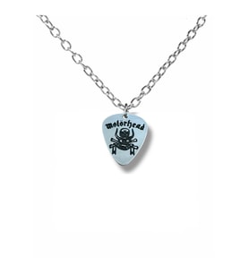 Motörhead Rock Müzik Grubu Pena Şeklinde Çift Taraflı Rock İşaretli Unisex Metal Kolye (Gümüş)