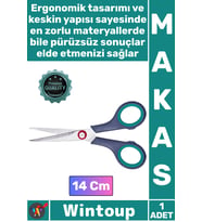 #Makas Çelik Ağızlı Plastik Saplı Keskin Ofis Okul Ev Kumaş Dikiş Kağıt Kesme Hobi Şık Makas 14 Cm