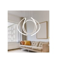 Modern Beyaz Sarkıt 56W, Renkli LEDli Mutfak, Banyo ve Salon Aydınlatması