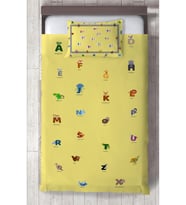 MEKTA HOME BEBEK VE ÇOCUK ODASI Sayılar ve Harfler Seksek Desenli Eğitici Yatak Örtüsü