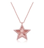 925 Ayar Gümüş Fırfır Desenli Yıldız Kolye