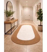 YÜNTEKS Rabbit Soft Hasır Dekoratif Halı / Oval / Modern / Şık /Lüx /Dekoratif