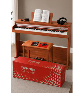 Rennes CL-340OR Tuş Hassasiyetli 88 Tuş Dijital Piyano Profesyonel Ahşap