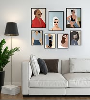 ÖZCANLAR ÇERÇEVE Çerçevesiz Çerçeve Görünümlü 7 Parça Mdf Tablo Seti Çoklu Baskı Seti Mdf Baskı ÖZC-MDF7A