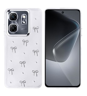 Coverzone ?nfinix Hot 50i ile uyumlu K?l?f Airbag K�?eli 2mm Kamera �?k?nt? Korumal? Simli ?effaf Bask?l? Z-Kutup Kapak Fiyonk