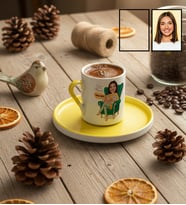 Kişiye Özel Karikatürlü Cat Mom Kedi Annesi Türk Kahvesi Fincanı Anneler Günü Hediyesi