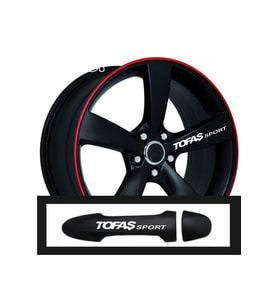 Tofaş Şahin İçin Uyumlu Aksesuar Oto Kapı Kolu/Jant Sticker 10 Adet 10*1,5 Cm