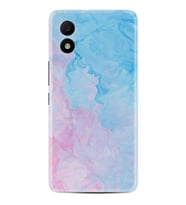 TCL 303 Kılıf Resimli Desenli Baskılı Silikon Pink Blue Abstract 1385