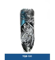 TQB-191 ASLAN VE SAAT DESEN GEÇİCİ KOL DÖVMESİ-TATTO