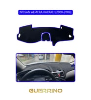 NİSSAN ALMERA KAPAKLI 2000-2006TORPİDO KORUMA HALISI MAVİ KENAR