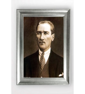 Gümüş Çerçeveli Atatürk Tablo cv715