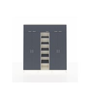 Arges Gardrop 12 Raflı 9 Kapaklı 2 Askılı 220x30x243 Aytaşı-Antrasit