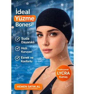 Likralı Yüzücü Bonesi – Deniz & Havuz İçin Esnek, Rahat, Hızlı Kuruyan Spor Bone