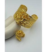 Vip 22K Altın Kaplama Yüzük Kelepçe Set - 2622klp07