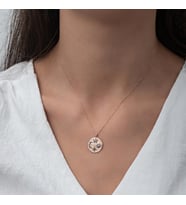Zirkon Taşlı Galaksi Kolye-925 Ayar Gümüş