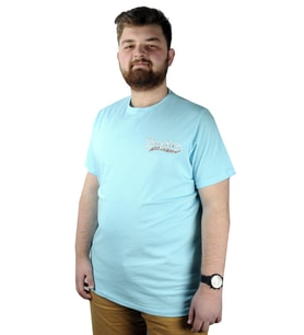 Mode XL Erkek T shirt Bis Yaka Yankees 22108 Mavi