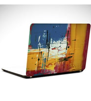 Sarı Pembe Detaylar Soyut Laptop Sticker 15.4 inch (37X26CM)