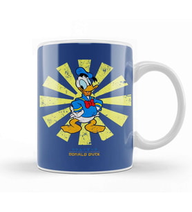 Donald Duck Retro Japanese Kupa Bardak Porselen