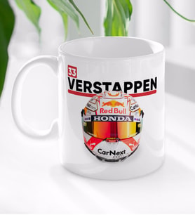 BK Gift F1 Verstappen Tasarımlı Beyaz Kupa Bardak-1