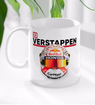 BK Gift F1 Verstappen Tasarımlı Beyaz Kupa Bardak-1