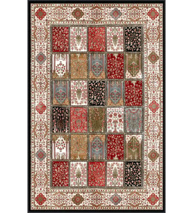 Eliana Home Baskılı, Yıkanabilir Kaymaz Taban Salon Halısı LNA1477 100x150 cm (Kırmızı)