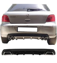 Peugeot 307 Siyah Difüzör Çiftli Kare Egzoz Görünümlü D Tip Difizör