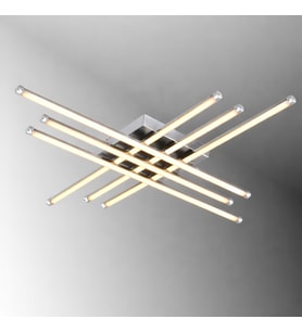 TT070-KR TT Aydınlatma 6 lı Çubuk Model Krom Kaplama Led Avize (Sarı)