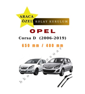 Opel Corsa D  (2006-2019) Araca Özel Silecek Ön iki