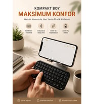 Cep Boyutu Kablosuz Bluetooth Klavye Telefon ve Tablet Uyumlu