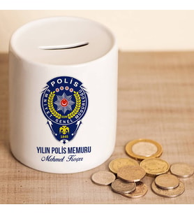 Kişiye Özel Polislere Özel Mesleki Logolu Kumbara