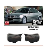 Bmw E46 Sedan 1998-2001 Uyumlu Parlak Siyah Batman Ayna Kapağı