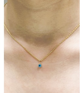 Altın Nazar Boncuklu Halat Zincir