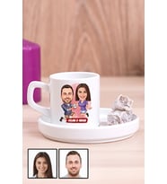 Eşe Yıldönümü Hediyesi Karikatürlü Concept Türk Kahvesi Fincanı