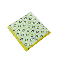 Emilya Rayon Desenli Eşarp 90x90 cm (Sarı-Siyah)
