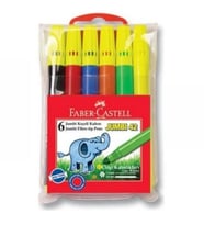 Faber Castell Jumbi 42 Keçeli Kalem 6 renk (7 paket)
